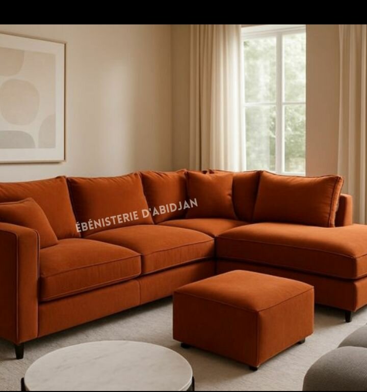 Canapé d'angle moderne en tissu