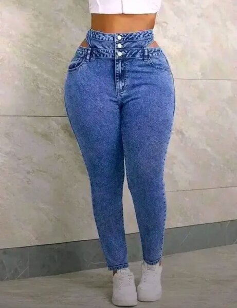 Jean taille haute sculptant