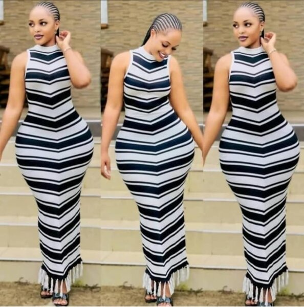 Robe rayée d'été chic