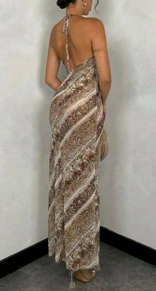 Robe Longue Imprimée Élégante