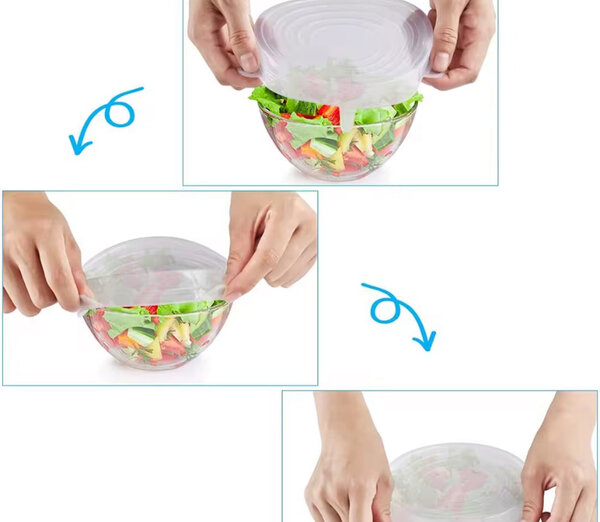 Couvercles réutilisables en silicone