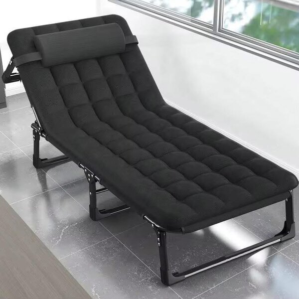 Lit pliant confortable noir