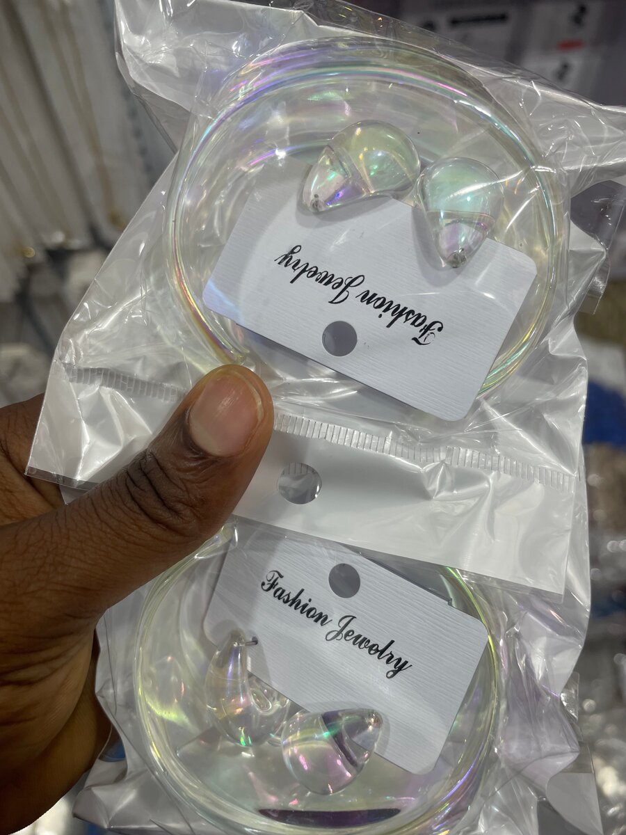 Iridescent Hoop Earrings