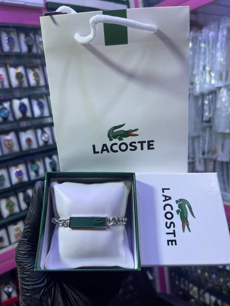Bracelet Lacoste en acier et vert