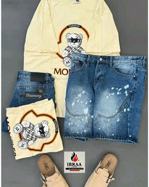 Shorts en jean avec T-shirt