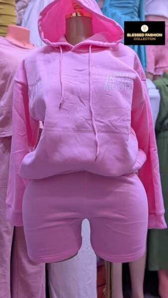 Ensemble sweat à capuche rose