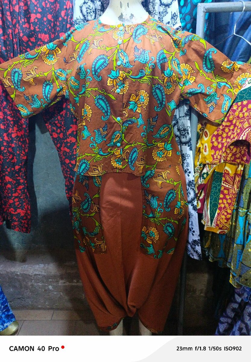 Robe pagne wax colorée