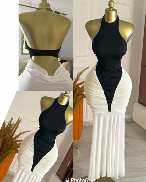 Robe élégante bicolore