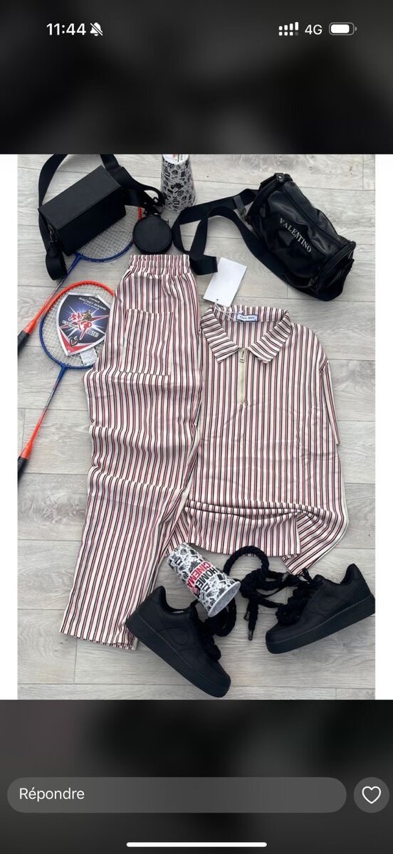 Pyjama rayé confortable