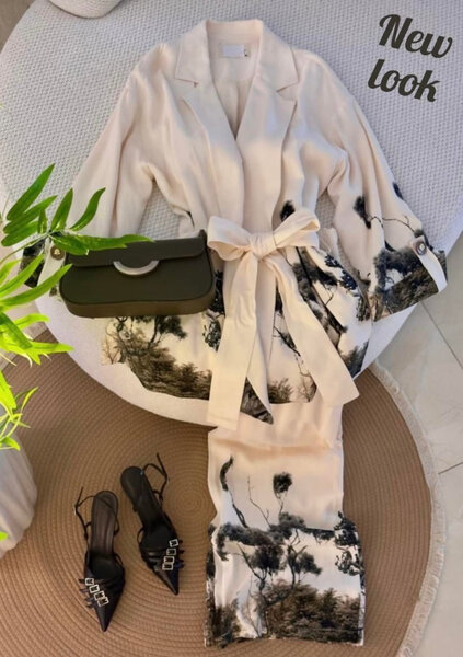 Ensemble élégant imprimé nature