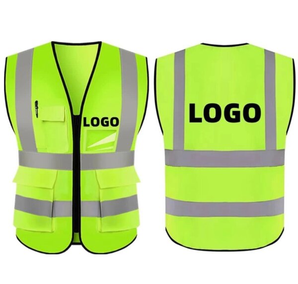 Veste de sécurité jaune fluo personnalisable