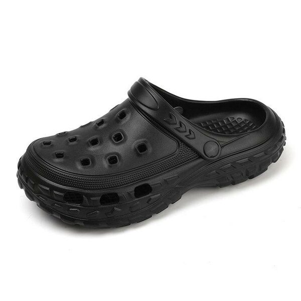 Sandales en caoutchouc noir homme