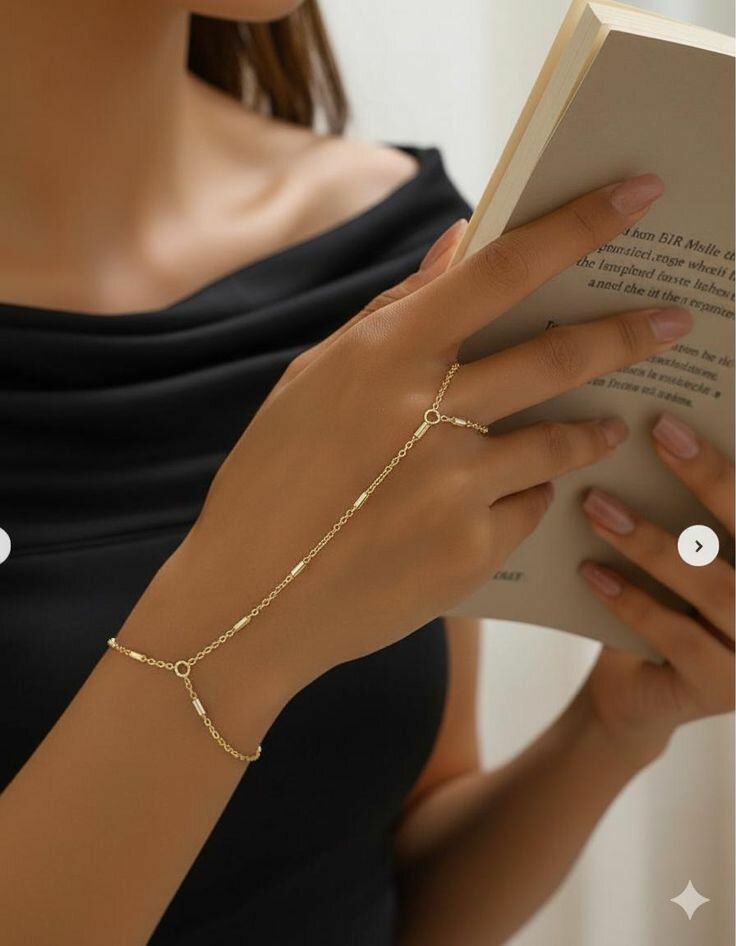 Bracelet Bague Doré Élégant