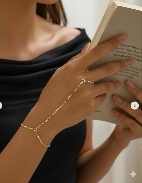 Bracelet Bague Doré Élégant