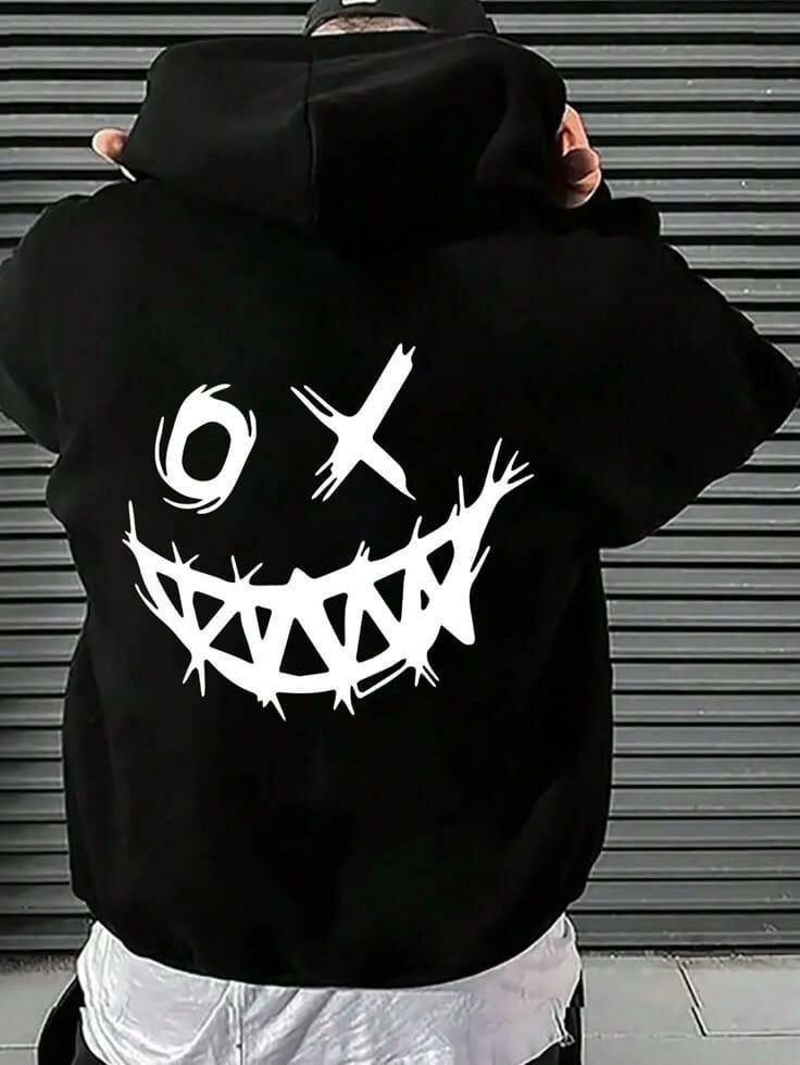 Sweat à capuche imprimé tendance
