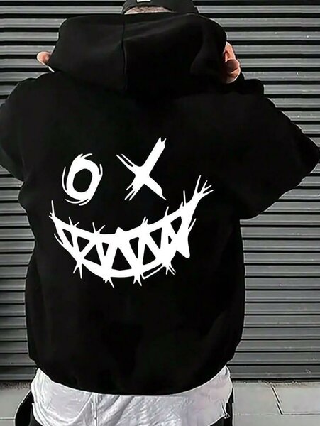 Sweat à capuche imprimé tendance