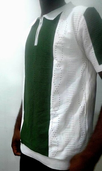 Polo en maille bicolore