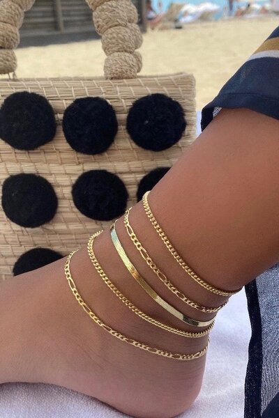 Bracelet de cheville doré