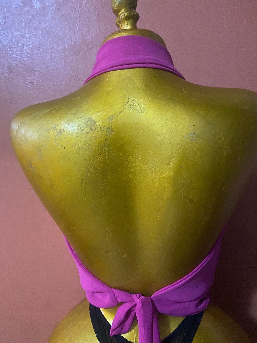 Top dos nu rose échancré