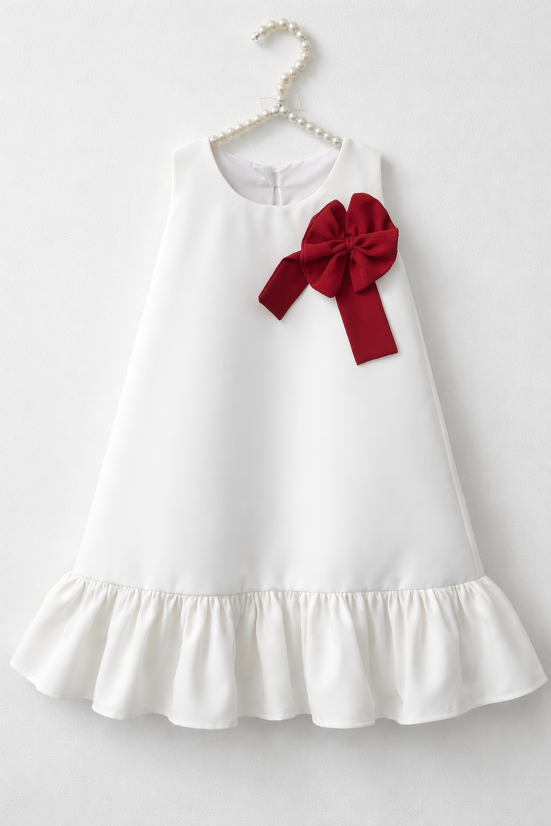 Robe Enfant avec Nœud Élégant