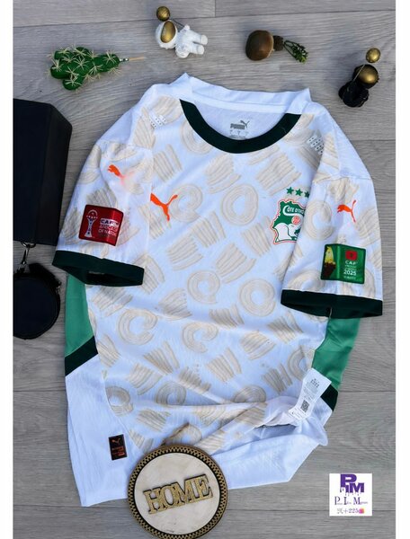 Maillot de football blanc vert
