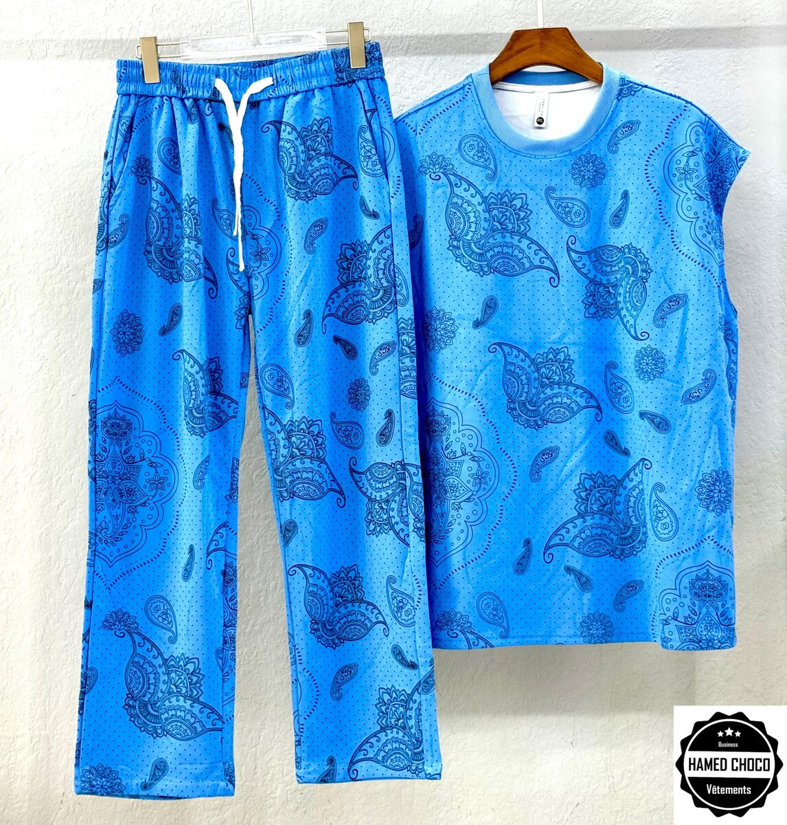 Set homme paisley décontracté