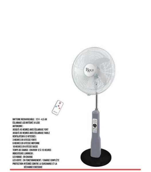 Ventilateur sur pied Bosch rechargeable