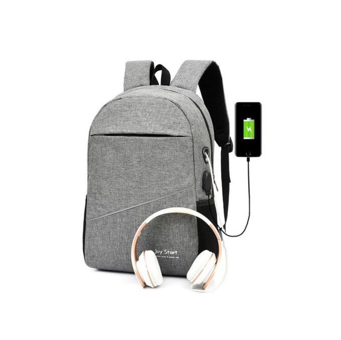 Sac à dos USB Joy Start gris