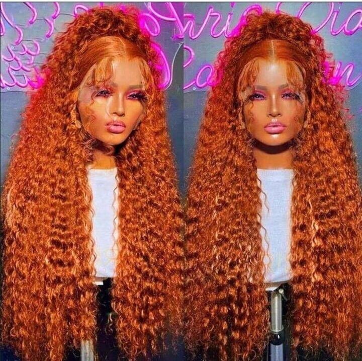 Perruque lace front curly