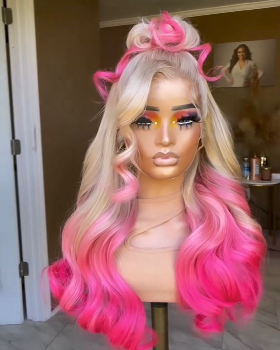 Perruque en dentelle bicolore