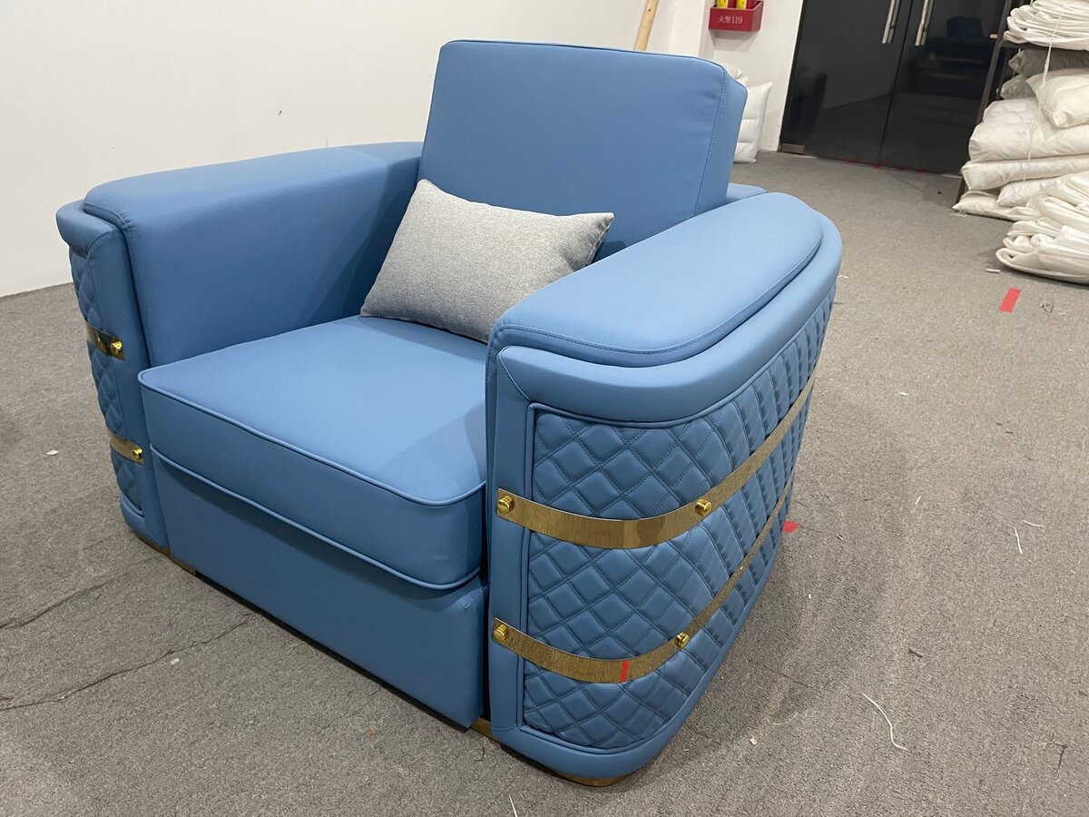 Fauteuil et Canapé Bleu