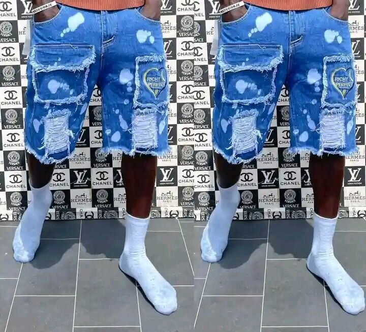 Short en jean décontracté homme