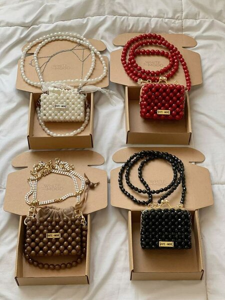 Sac perles élégant femme