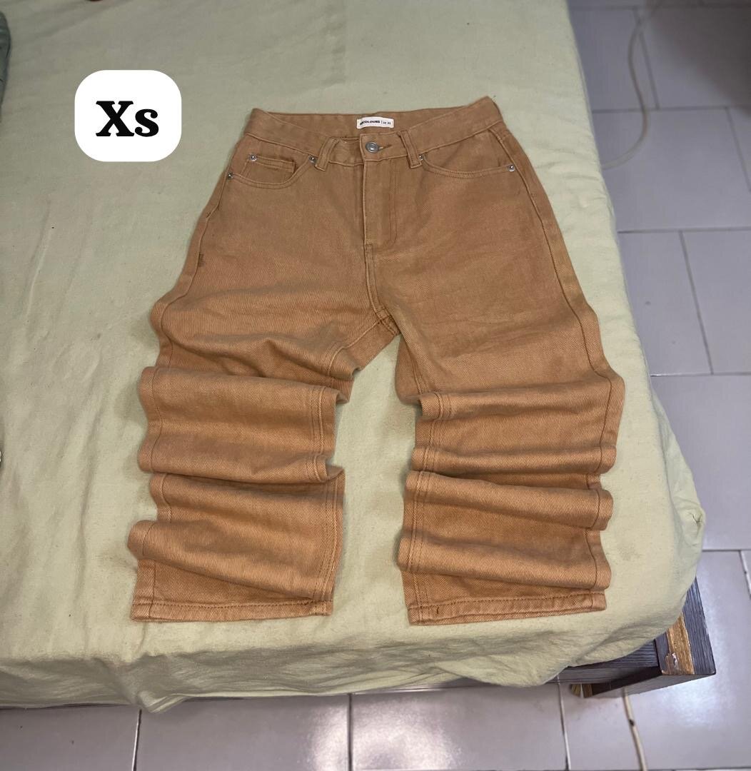 Pantalon en denim marron