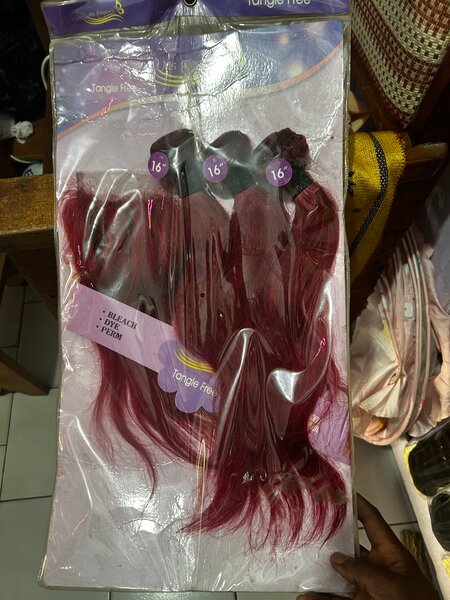 Extensions de cheveux rouge 16"