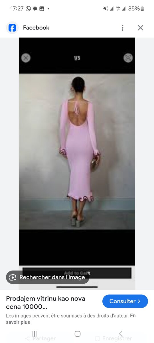 Robe longue rose élégante