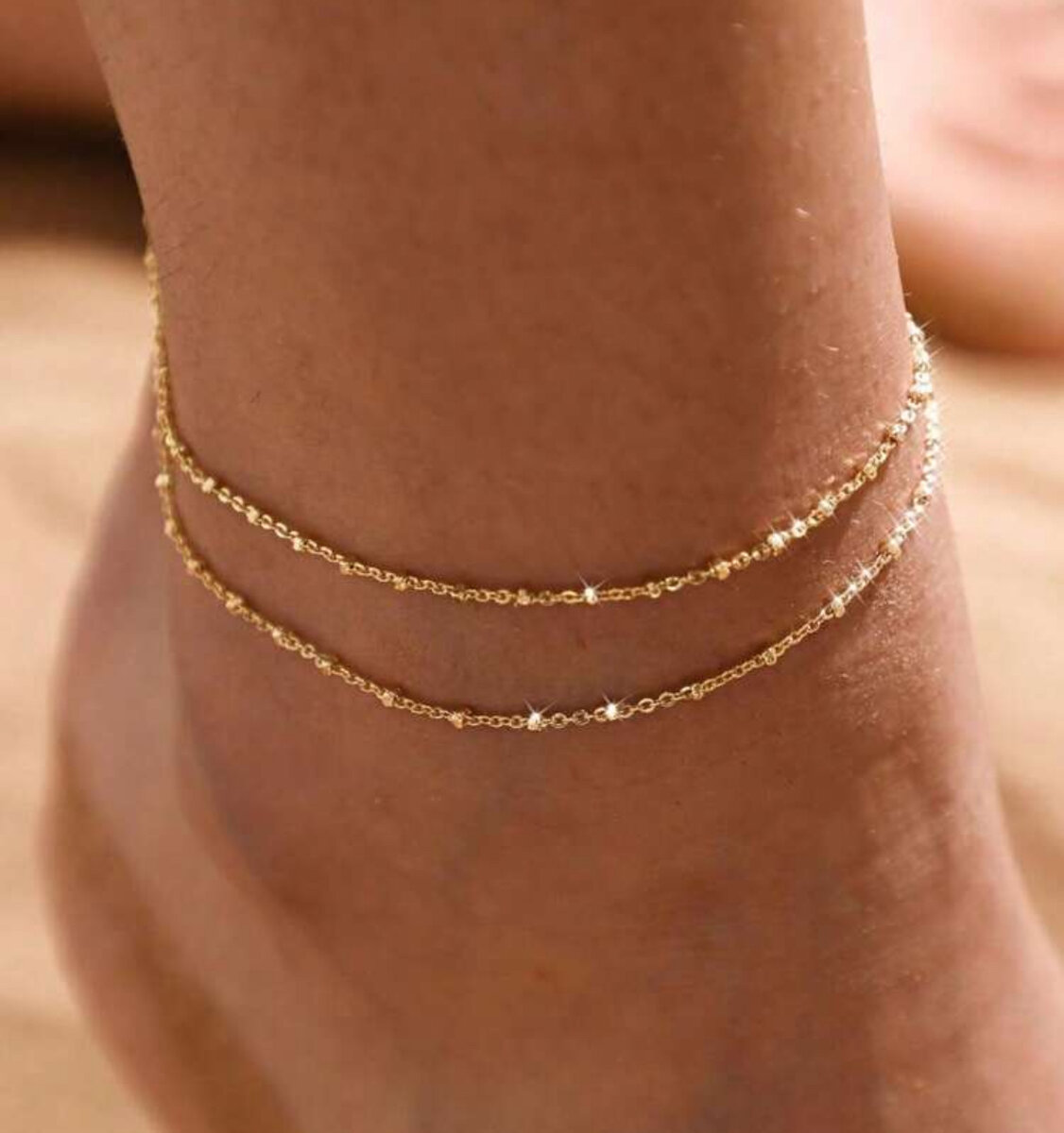 Chaînes de cheville doré