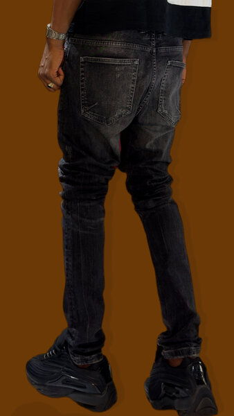 Jean slim noir homme