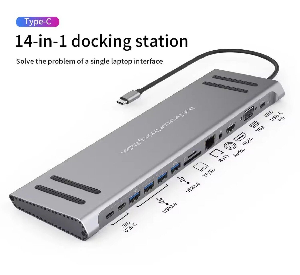 Station d'accueil USB-C 14-en-1
