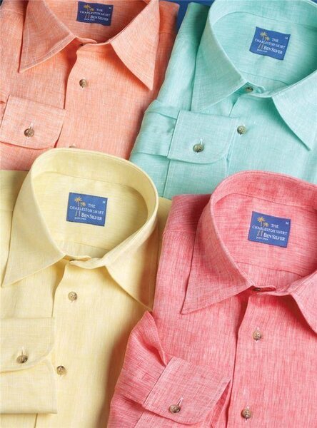 Chemises en lin colorées