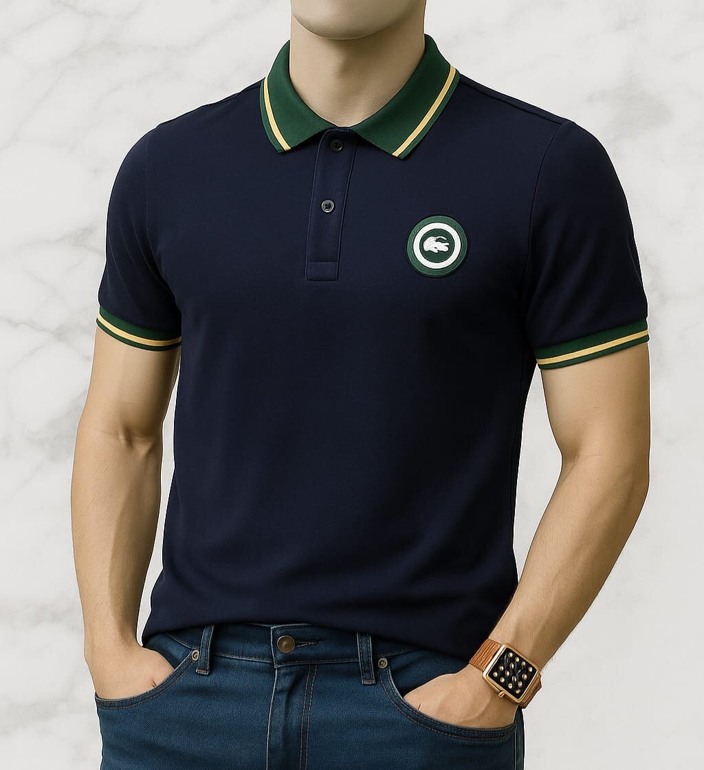 Polo classique homme bleu