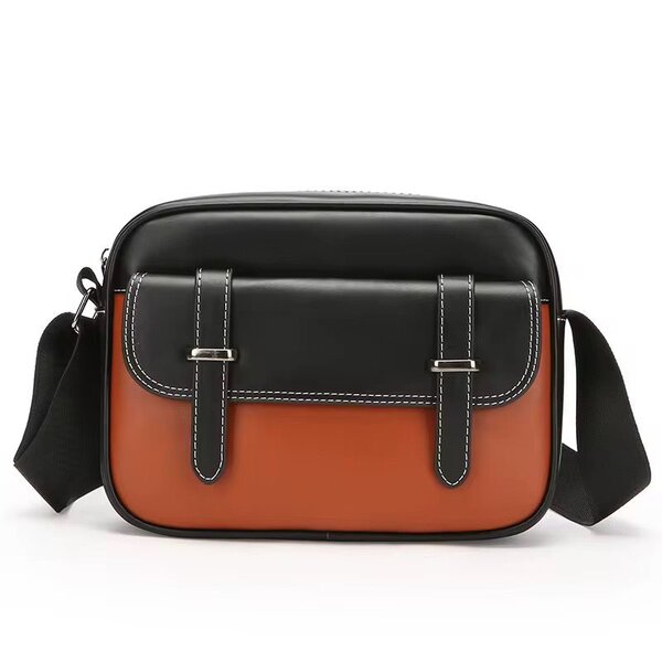 Sacoche en cuir bicolore élégante