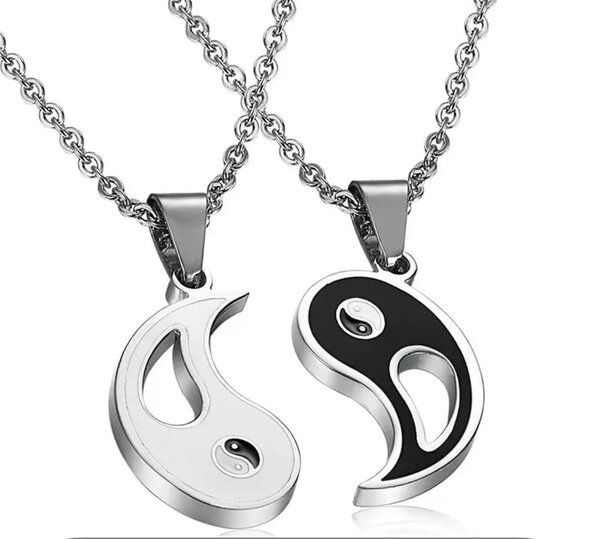 Pendentifs Yin Yang Acier Inox