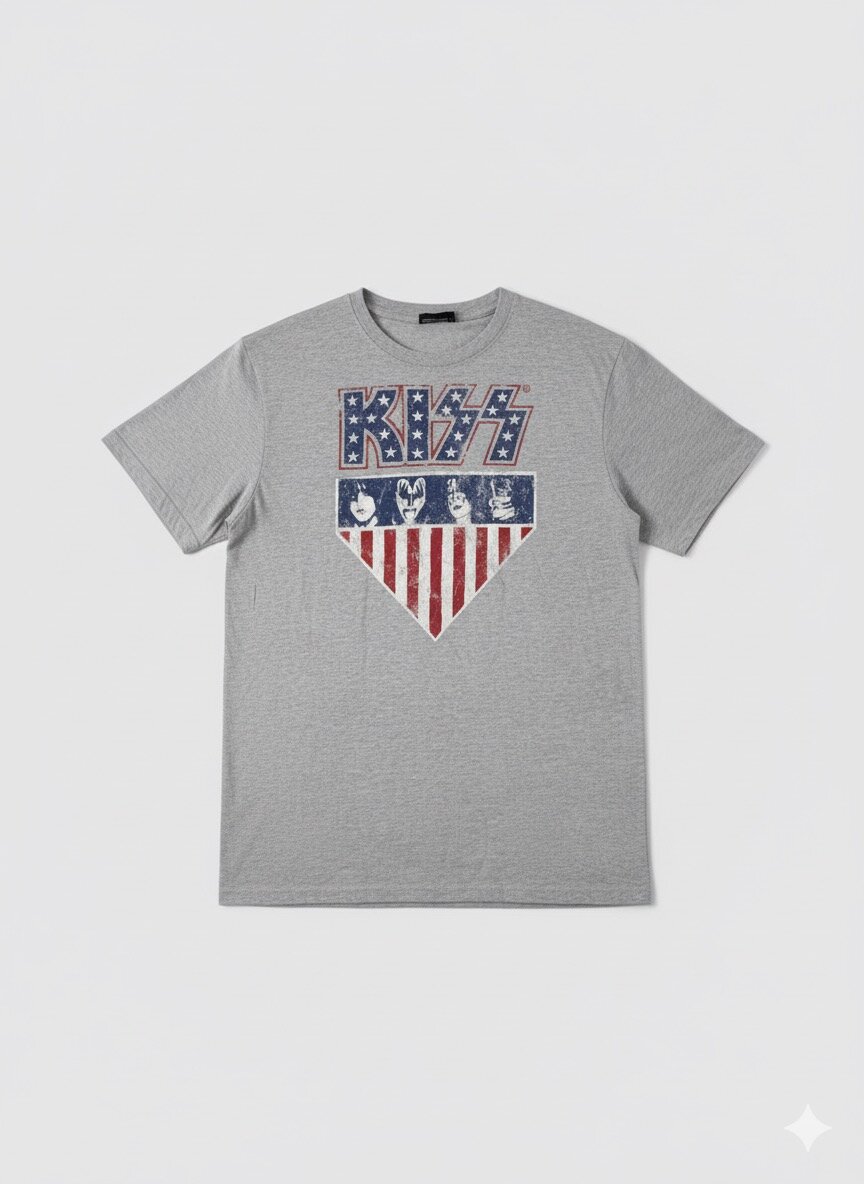 Tee-shirt Kiss vintage homme