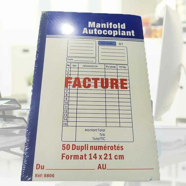 Carnet Facture Autocopiant x5