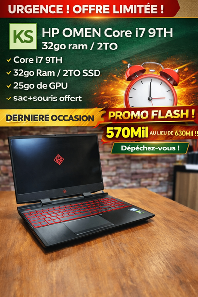 HP OMEN Core i7 9TH 32Go RAM 2To SSD