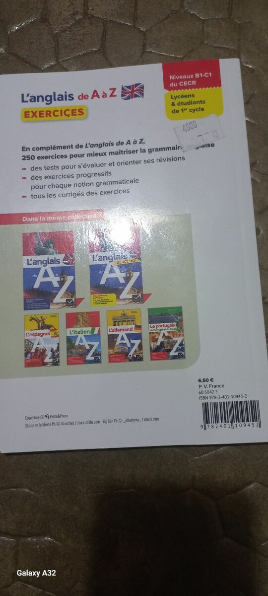 Exercices d'anglais A à Z