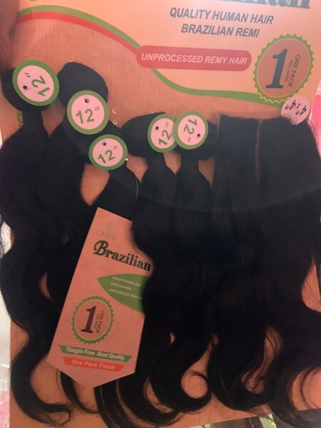 Extensions de cheveux brésiliens 12"