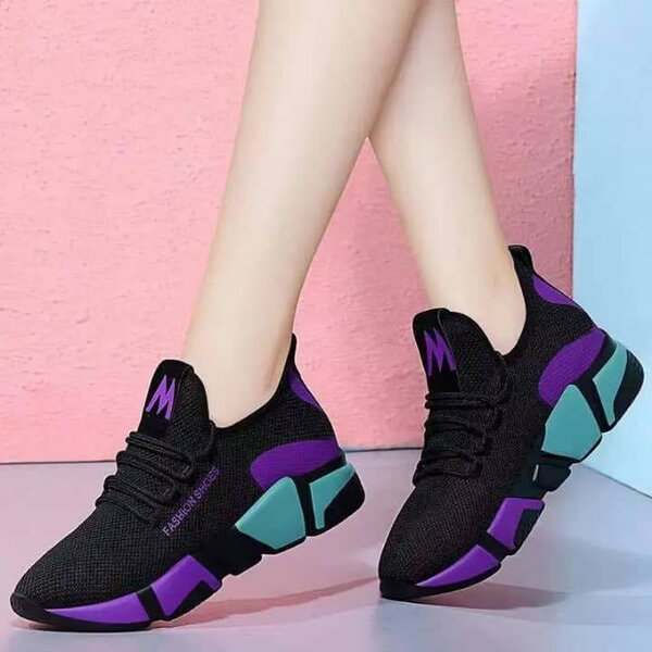 Chaussures Sneakers Noires Colorées