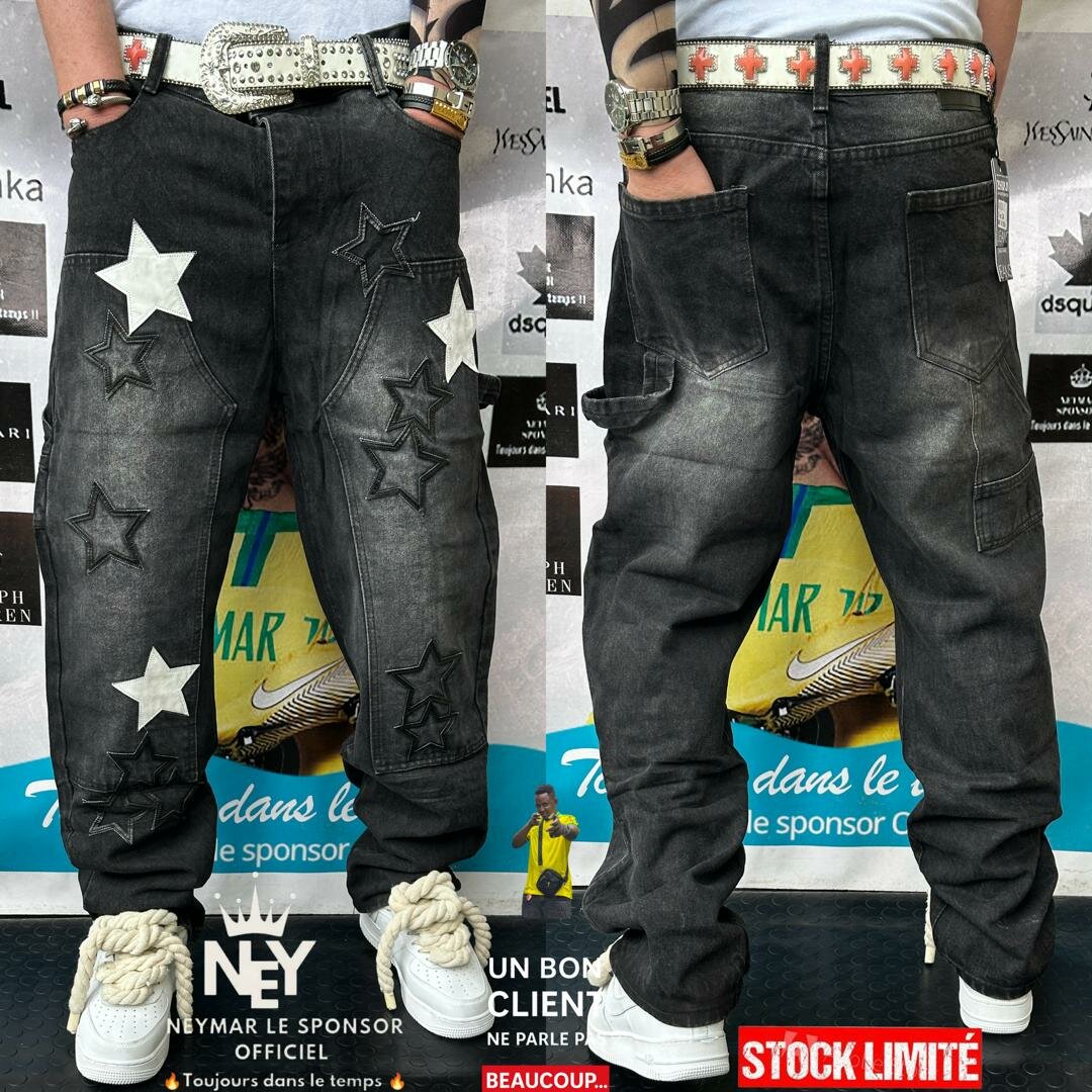 Jeans étoiles stylés homme